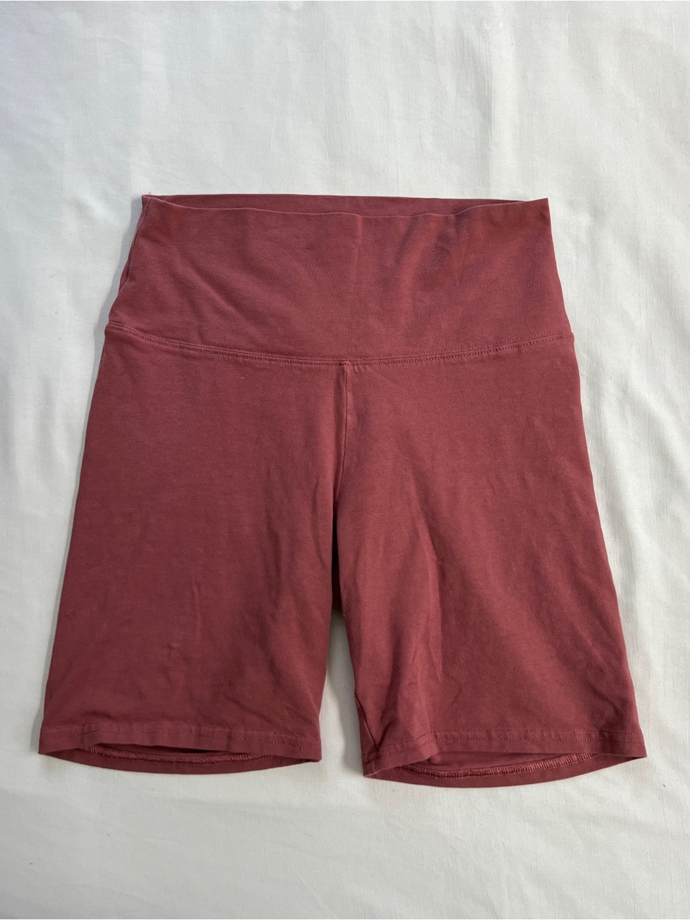 TNA High-Rise Dusty Maroon Bike Shorts